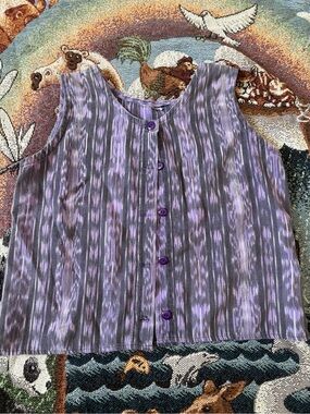 Vintage Purple Aztec Vest Top